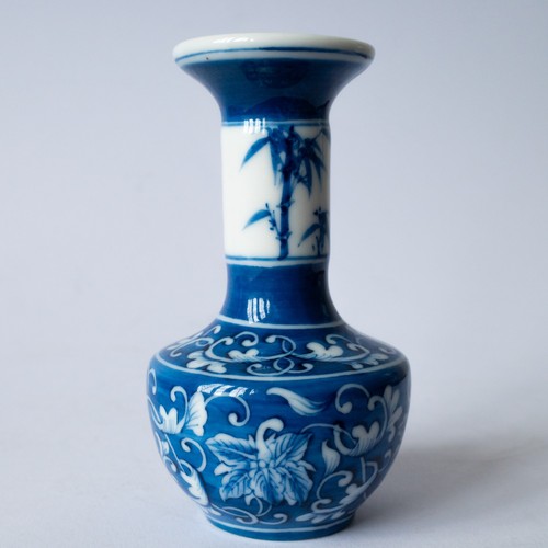 Vaso porcellana bianca - , blu