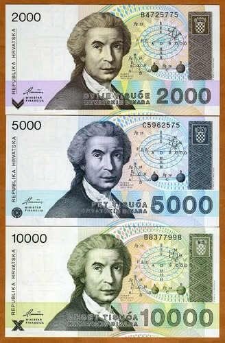 Set croazia 2000 - set,, 2000;5000;10000