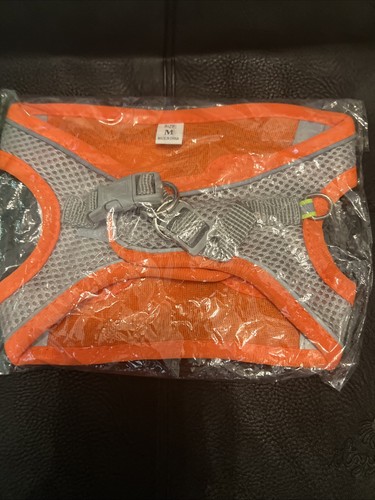 Orange medium dog harness - medium,