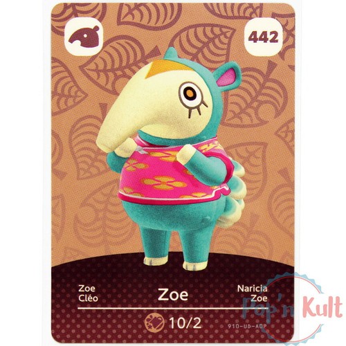 Carte amiibo animal - carte, crossing