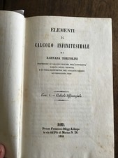ELEMENTI DI CALCOLO INFINITESIMALE BARNABA TORTOLINI 1844