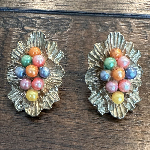Orecchini vintage foglia - orecchini,