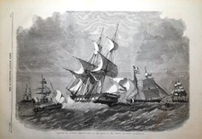 Stampa antica VELIERI FRANCESI