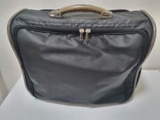 Valigia Mandarina Duck nera con tracolla e maniglia vintage da cabina stiva