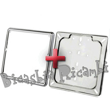 1718 - CORNICE + SUPPORTO TARGA PORTATARGA 18 X 18 VESPA 125 150 200 PX SPRINT