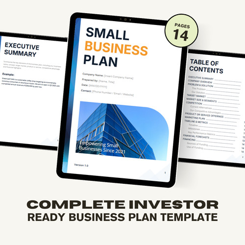 Business plan template 0202 - plan, |
