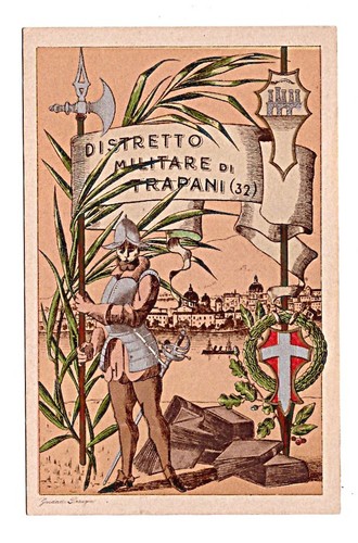 Cartolina epoca trapani - cartolina,