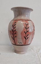 Vaso vintage in ceramica dipinta a mano- Pietro Lista portafiori design astratto