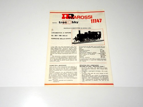 Rivarossi foglio illustrativo - rivarossi:,