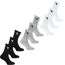 6 PAIA CALZINI DIADORA SPORT UNISEX IN SPUGNA COTONE CALDO VARI MODELLI E COLORI