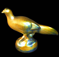 SPLENDIDO, 19°. FIGURINA MINIATURA ZSOLNAY EOSINA DEL SECOLO di un FAGIANO