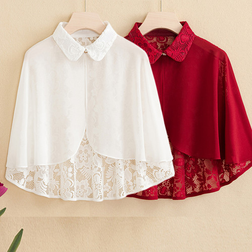 Chiffon donna pizzo sciarpa - donna,