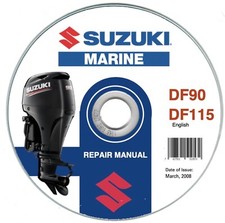 Suzuki DF90, DF115 - 4 stroke (2001>) manuale officina fuoribordo