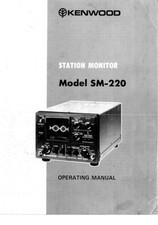 Kenwood SM-220 Stazione Monitor Manuale Istruzioni Proprietario