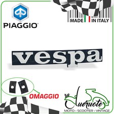TARGHETTA ANTERIORE SCRITTA STEMMA SCUDO VESPA PK 50 80 125 S XL RUSH V FL HP SS