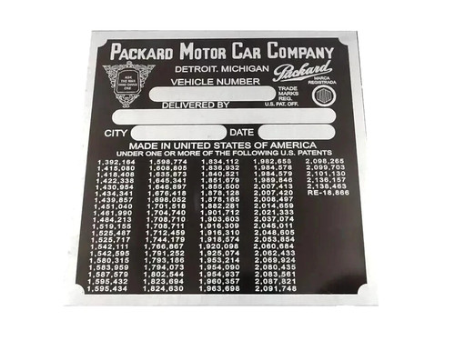 Targa dati per - per, piastra