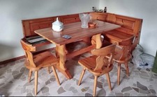 Tavolo In Legno Con Cassapanca Angolare