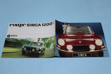DEPLIANT SIMCA 1200S ANNI 70