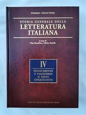 Borsellino Pedullà STORIA GENERALE DELLA LETTERATURA ITALIANA vol. IV Rinascimen