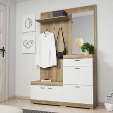 Mobile ingresso moderno specchio ante cassetti appendiabiti corridoio design