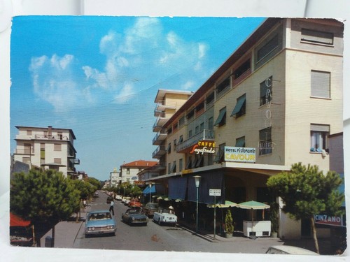 Vintage postcard hotel cavour - vintage,