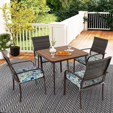Set 4 sedie in rattan da patio