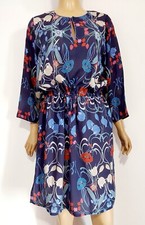 Roberto Collina vestito donna in pura seta a fantasia floreale,  taglia M.