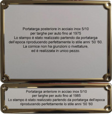 Coppia Portatarga Cornice in