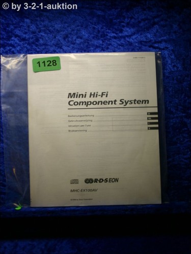 Sony manuale mhc ex100av mini - ex100av,