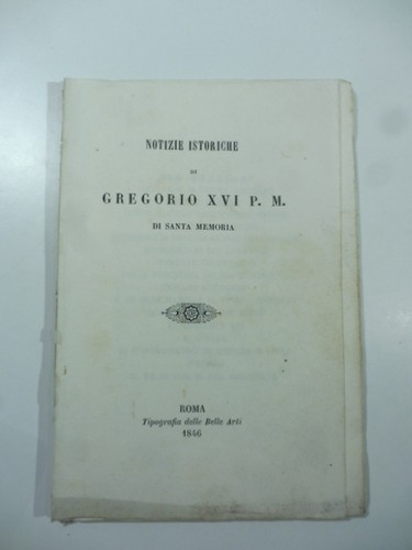 Notizie istoriche gregorio - notizie,