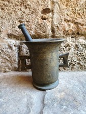 “Vintage bronze mortar with
