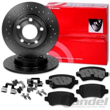 Brembo DISCHI FRENO SPORTIVI FORATI + PASTIGLIE POSTERIORI adatti per Opel Meriva A