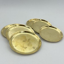 Set di Sottobottiglia da tavola sottobocchieri vintage in ottone anni '70 