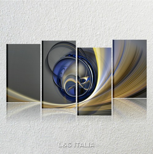 Golden blue quadri moderni - golden,