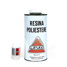 Resina poliestere liquida trasparente bicomponente per barche stampi 750ml LaSav