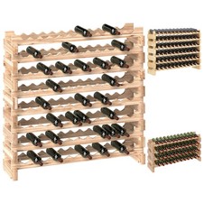 HOMCOM Cantinetta Vino in Legno a Colore Legno