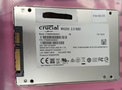 Ssd crucial 500gb sata - crucial,