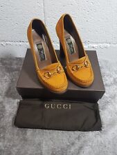 Mocassini Gucci Alyssa Horsebit Court tacco alto taglia 38 con scatola