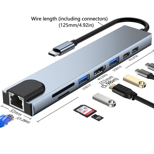 Adattatore hub usb c - adattatore, 1