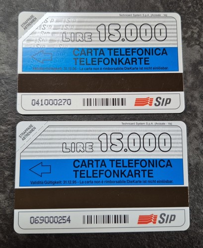 Coppia schede telefoniche rare - coppia,