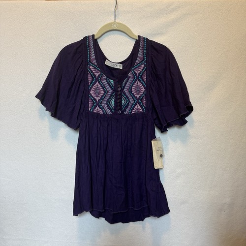 Blusa tunica babydoll viola