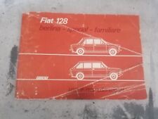 fiat 128 berlina special familiare libretto manuale uso e manutenzione 1974