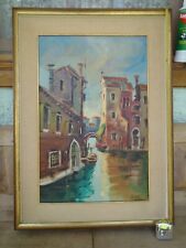 Pittura Favaro Cecchetto olio su tela  Calle Venezia 77 x 55 cm laguna firmato