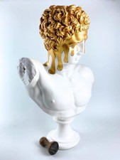 Grande scultura Hermes in marmo fatta a mano da 20" - statua del dio...