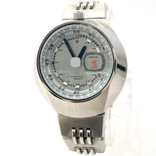 Orologio Seiko AKA UFO V707-0A10 BULLHEAD UNICORNO ACCIAIO ARGENTO UOMO UOMO ANNI 70