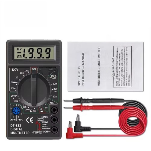 Multimetro dt832 con cavi - cavi, di
