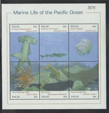Palau #588 (A172)  Sheet of 6 VF MNH - 2000 55c Pacific Ocan Marine Life 