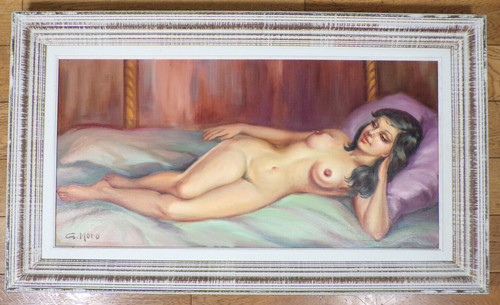 Huile sur toile odalisque gino - huile, toile-odalisque-gino