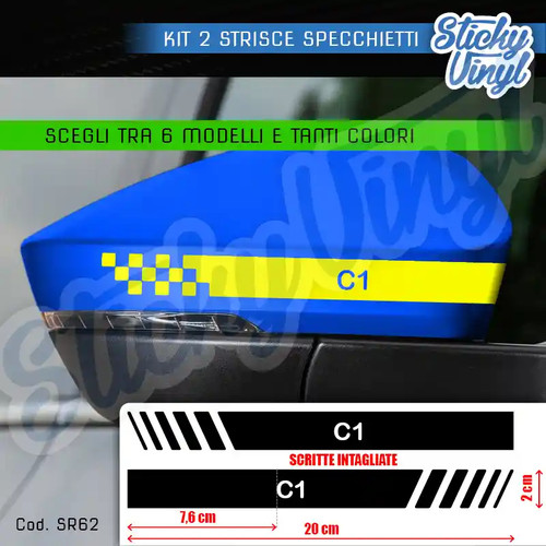 Adesivi strisce specchietti - strisce,