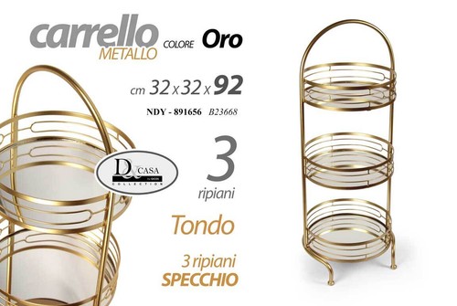 Carrello metallo ripiani - carrello,